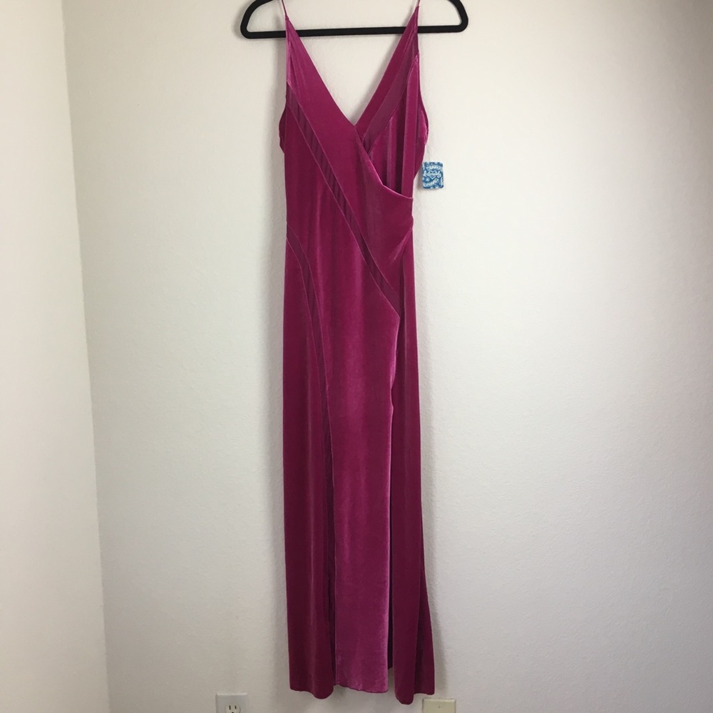 Free People Spliced Velvet Maxi Dress - Picture 5 of 8